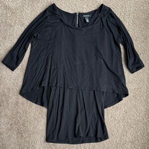 WHBM Black Tunic Top